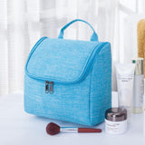 Hanging toiletry bag for women black front view – Hanging toiletry bag for women | Sogaïa