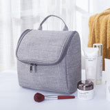 Hanging toiletry bag for women khaki front view – Hanging toiletry bag for women | Sogaïa