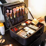 Black professional makeup vanity front view – Professional Makeup Vanity | Sogaïa