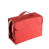 Borsa da toilette da viaggio pieghevole con dettaglio di chiusura – Borsa da toilette da viaggio pieghevole Stirage Treasur House™ | Sogaïa