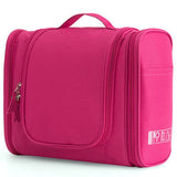 Grande trousse de toilette avec compartiment bordeaux vue de face – Grande Trousse de Toilette avec Compartiment | Sogaïa