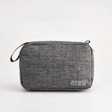 Foldable hanging toiletry bag black front view – Foldable hanging toiletry bag | Sogaïa