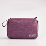 Foldable hanging toiletry bag purple front view – Foldable hanging toiletry bag | Sogaïa