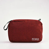 Foldable hanging toiletry bag orange front view – Foldable hanging toiletry bag | Sogaïa