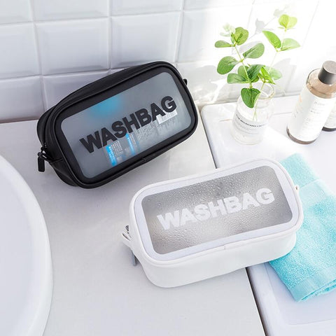 Trousse de toilette homme transparente vue de profil – Trousse de Toilette Homme Transparente | Sogaïa