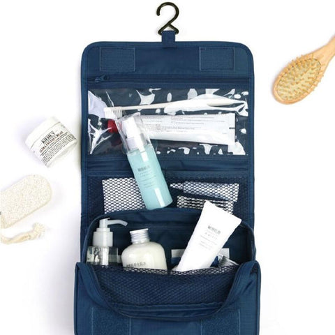 Trousse de toilette homme avec crochet vue de profil – Trousse de Toilette Homme avec Crochet Travel™ | Sogaïa