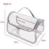 Trousse de toilette transparente avion noir vue de face – Trousse de Toilette Transparente Avion | Sogaïa