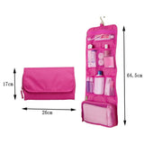 Trousse de toilette de voyage femme à suspendre rose vue de face – Trousse de Toilette de Voyage Femme à Suspendre | Sogaïa
