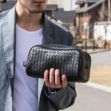 Trousse de Toilette Cuir Tressé Homme Roldan™