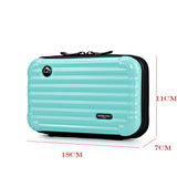 Minimalist blue makeup bag front view – Minimalist Hard Shell Makeup Bag | Sogaïa