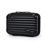 Minimalist black makeup bag front view – Minimalist Hard Shell Makeup Bag | Sogaïa