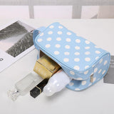 Trousse de toilette plastifiée détail fermeture – Trousse de Toilette Plastifiée | Sogaïa