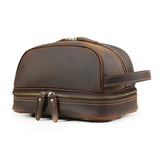Trousse de toilette cuir homme vue de face – Trousse de Toilette Cuir Homme Sogaïa™ | Sogaïa