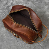 Trousse de toilette cuir homme ouverte contenu – Trousse de Toilette Cuir Homme Sogaïa™ | Sogaïa