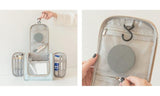 Trousse de toilette complète femme bleu vue de face – Trousse de Toilette Complète pour Femme Flawless™ | Sogaïa