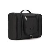 Trousse de toilette à suspendre triple compartiment noir vue de face – Trousse de Toilette à Suspendre Triple Compartiment Tuowang™ | Sogaïa