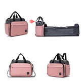 Sac à langer lit intégré bleu vue de face – Sac à Langer Lit Intégré Lequeen™ | Sogaïa