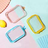 Colorful transparent toiletry bag front view – Colorful Transparent Toiletry Bag | Sogaïa