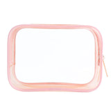 Colorful transparent toiletry bag with closure detail – Colorful Transparent Toiletry Bag | Sogaïa