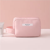 Trousse de toilette rectangulaire femme jaune vue de face – Trousse de Toilette Rectangulaire pour Femme Makeup Beauty™ | Sogaïa