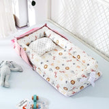Wickeltasche für Mädchen, Löwe, Giraffe, Stubenwagen