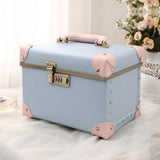 Vanity case rigide turquoise vue de face – Vanity Case Rigide Éléganté | Sogaïa