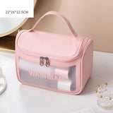 Pink translucent soft plastic pencil case front view – Translucent Soft Plastic Pencil Case | Sogaïa