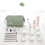 Trousse de maquillage grande ouverture double compartiment rose vue de face – Trousse de Maquillage avec Grande Ouverture et Double Compartiment | Sogaïa