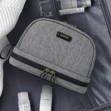 2 compartment toiletry bag profile view – Tuowang™ 2 Compartment Toiletry Bag | Sogaïa
