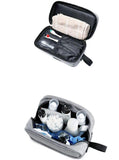 Toiletry bag 2 black compartments front view – Tuowang™ 2 Compartment Toiletry Bag | Sogaïa