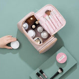Trousse de toilette avec rangement rose vue de face – Trousse de Toilette avec Rangement | Sogaïa