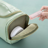 Trousse de toilette avec rangement noir vue de face – Trousse de Toilette avec Rangement | Sogaïa