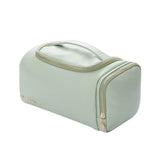 Trousse de toilette avec rangement beige vue de face – Trousse de Toilette avec Rangement | Sogaïa