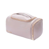 Trousse de toilette avec rangement violet vue de face – Trousse de Toilette avec Rangement | Sogaïa