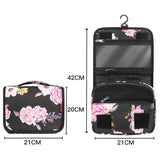 Trousse de toilette à suspendre fleurie vue de face – Trousse de Toilette à Suspendre Fleurie | Sogaïa