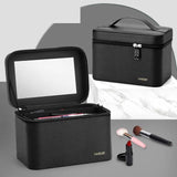 Vanity maquillage rigide grand miroir noir vue de face – Vanity Maquillage Rigide Grand Miroir Caseley™ | Sogaïa