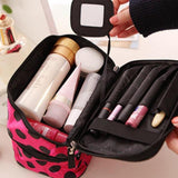 Trousse de toilette femme plusieurs compartiments vue de profil – Trousse de Toilette pour Femme avec Plusieurs Compartiments | Sogaïa