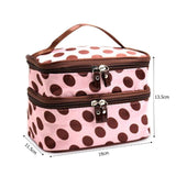 Trousse de toilette femme plusieurs compartiments orange vue de face – Trousse de Toilette pour Femme avec Plusieurs Compartiments | Sogaïa