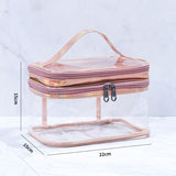 Trousse transparente femme noir vue de face – Trousse Transparente pour Femme | Sogaïa