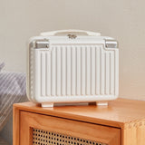 Vanity travel suitcase white front view – Vanity Travel Suitcase | Sogaïa