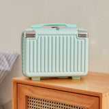 Light green travel vanity suitcase front view – Travel Vanity Suitcase | Sogaïa