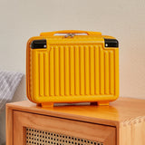 Vanity travel suitcase orange front view – Vanity Travel Suitcase | Sogaïa