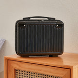 Vanity travel suitcase black front view – Vanity Travel Suitcase | Sogaïa