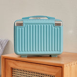 Sky blue travel vanity suitcase front view – Travel Vanity Suitcase | Sogaïa