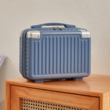 Vanity travel suitcase blue front view – Vanity Travel Suitcase | Sogaïa