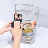 Trousse transparente femme vue de profil – Trousse Transparente pour Femme | Sogaïa