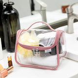 Trousse de toilette transparente cabine détail fermeture – Trousse de Toilette Transparente pour Cabine | Sogaïa
