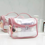 Trousse de toilette transparente cabine rose – Trousse de Toilette Transparente pour Cabine | Sogaïa