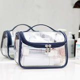 Trousse de toilette transparente cabine bleu – Trousse de Toilette Transparente pour Cabine | Sogaïa