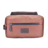 Trousse de Toilette Homme Simili Cuir Marron